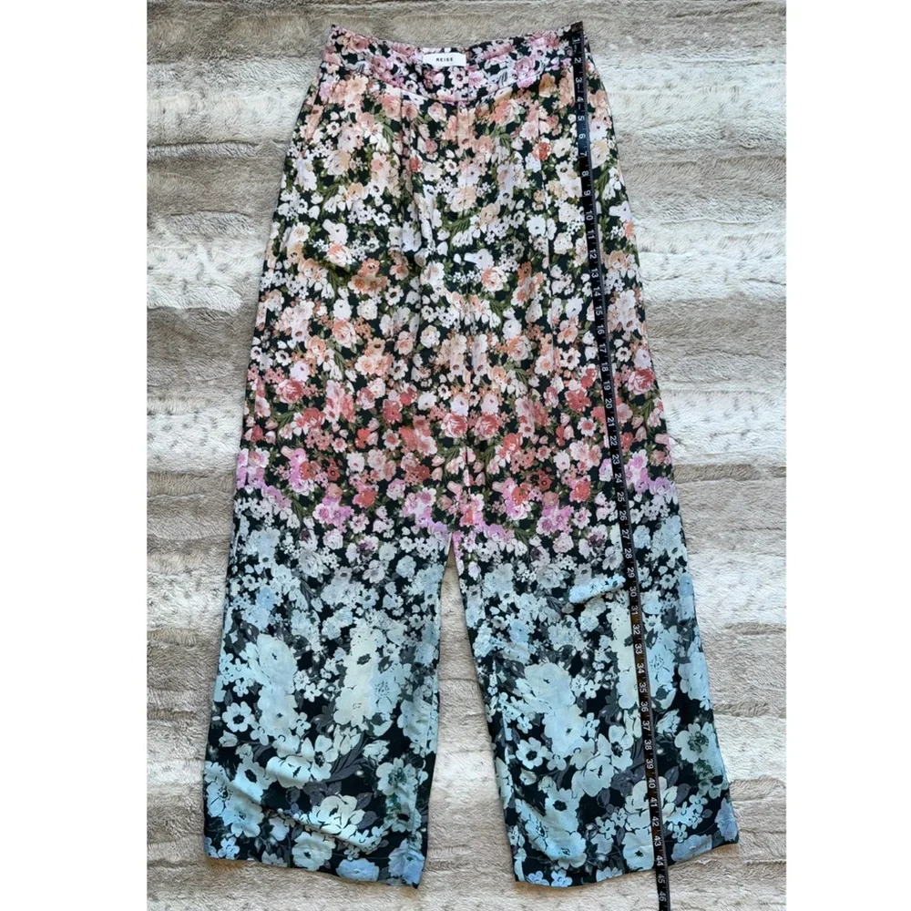 NWT REISS Serena Floral Print Wide Leg Trousers in Multicolor Size 4 - Picture 7 of 16